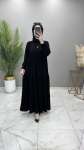 Alya Medine İpeği Elbise Siyah