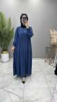 Alya Medine İpeği Elbise İndigo